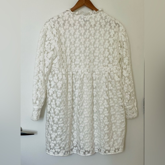 ZARA TEXTURED WEAVE MINI DRESS. WHITE. 4786/058. Size XS. Bloggers’ Favorite. - Picture 3 of 10